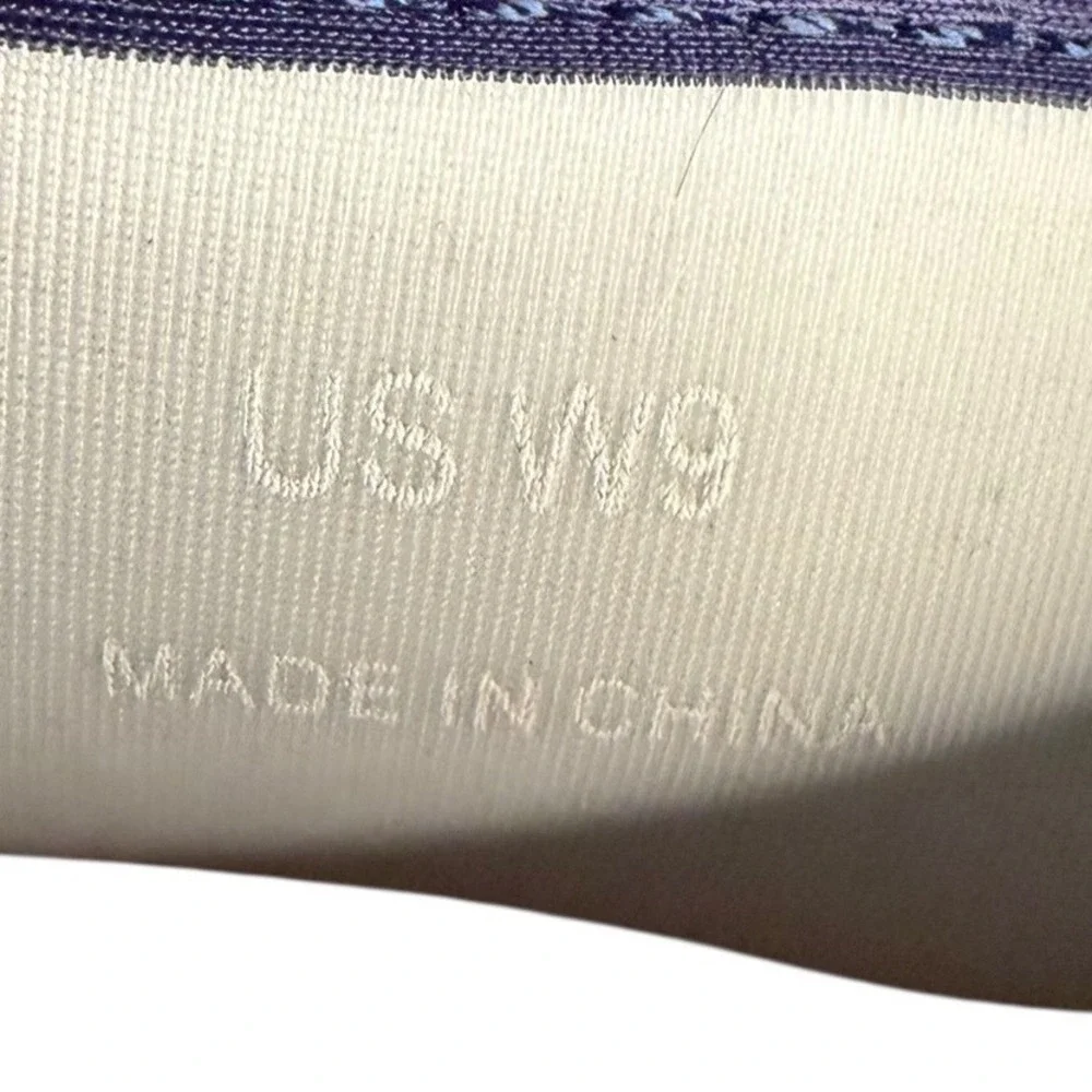 Sea‎ Star Beachwear Navy/White Striped Neoprene Espadrille Water Shoes Womens 9